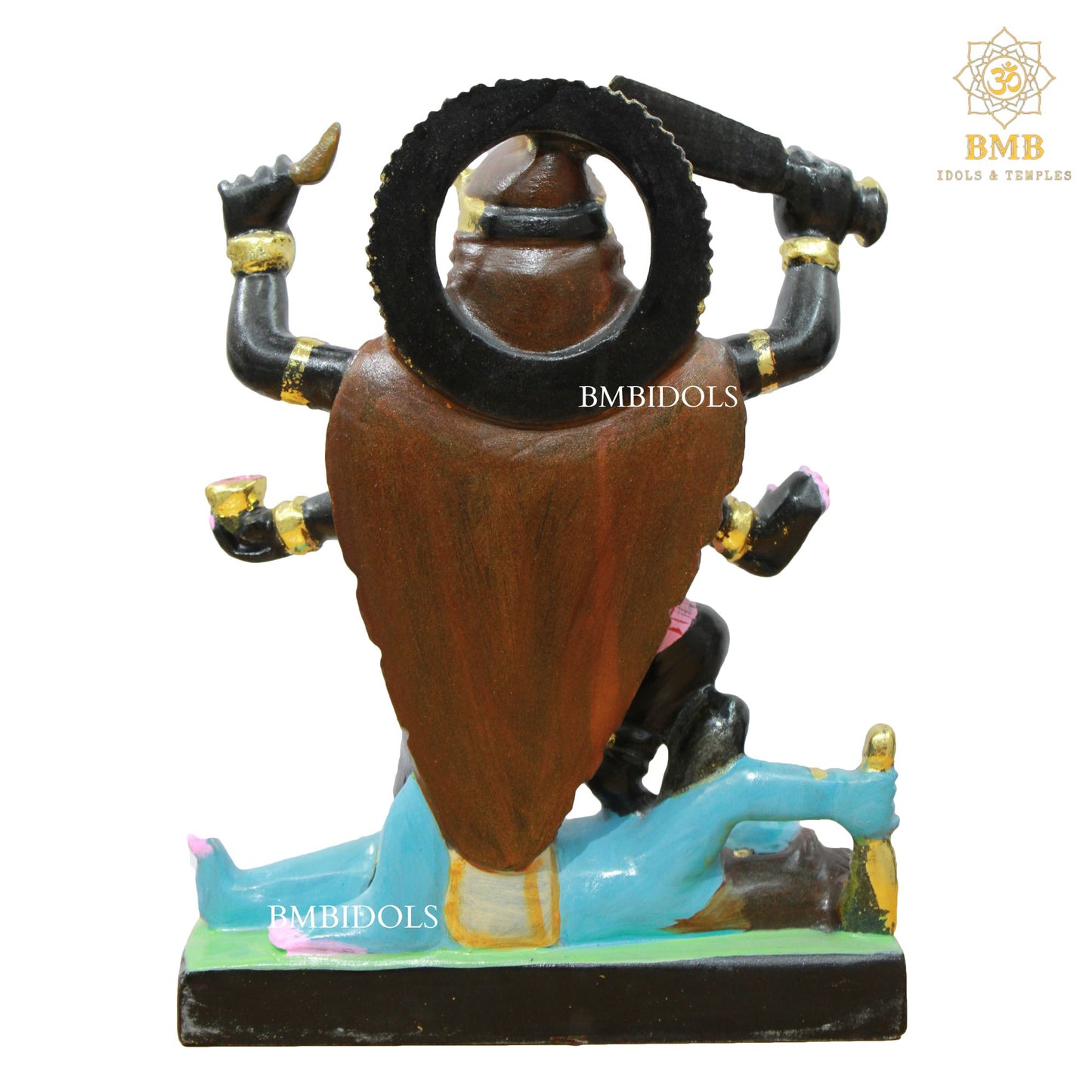 Black Stone Mahakali Statue in 12inches for Homes and Temples