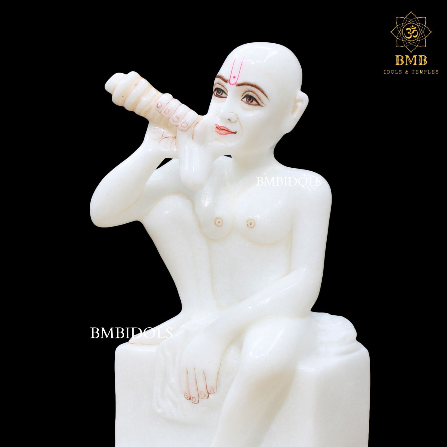 Marble Gajanan Maharaj Murti made in Makrana Marble in 12inch