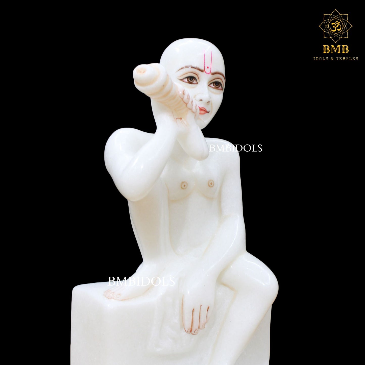 Marble Gajanan Maharaj Murti made in Makrana Marble in 12inch
