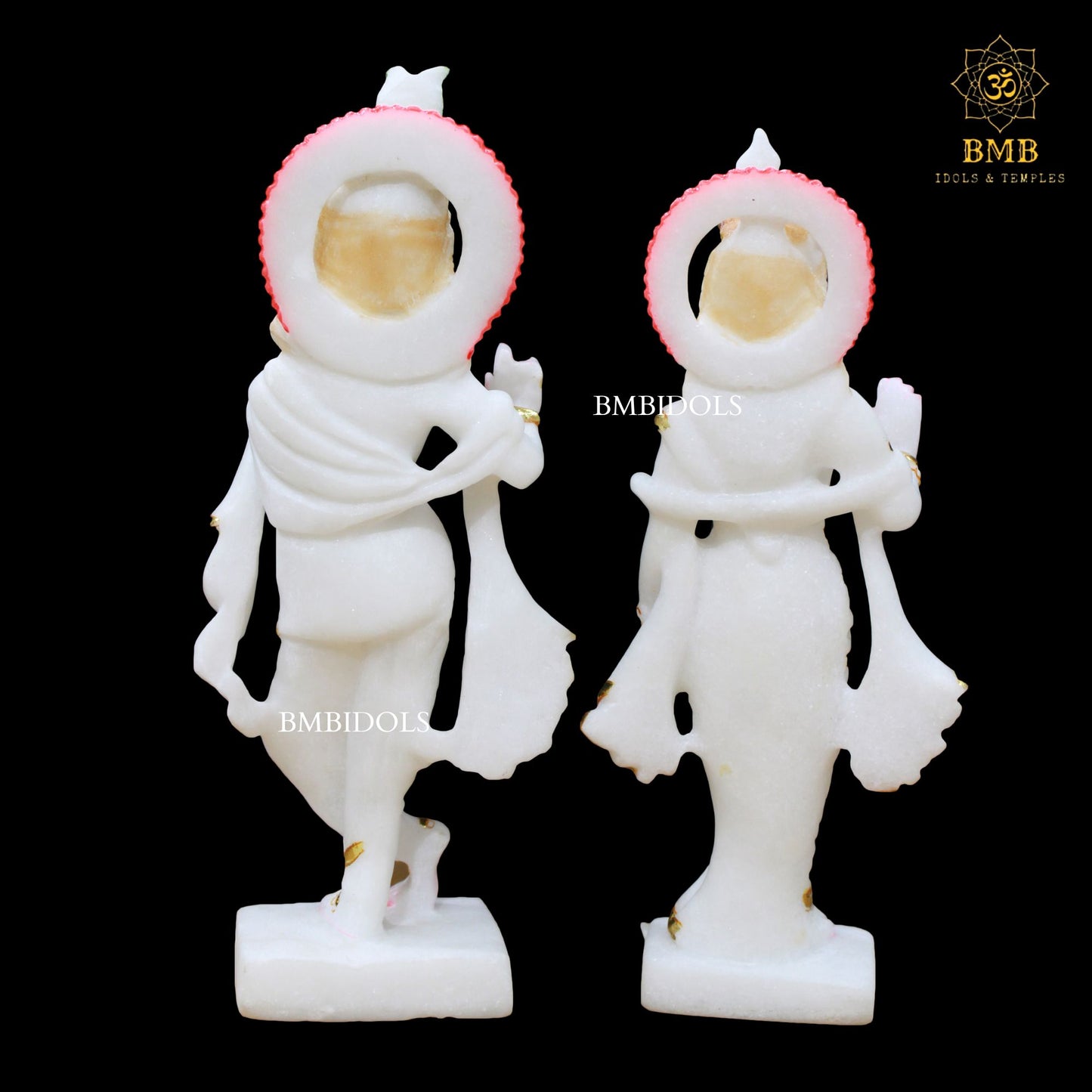 White Marble Radha Krishna Murti made in Makrana Marble for Home Temples