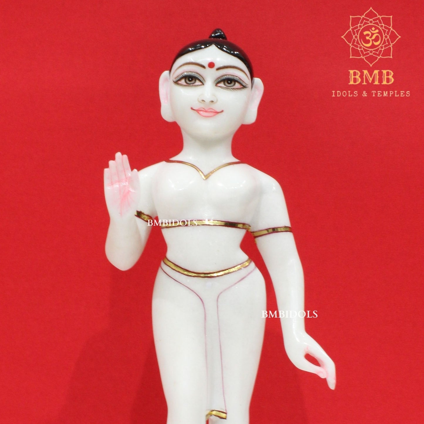 Marble Iskcon Radha Krishna Murti in Makrana Marble in 15inches