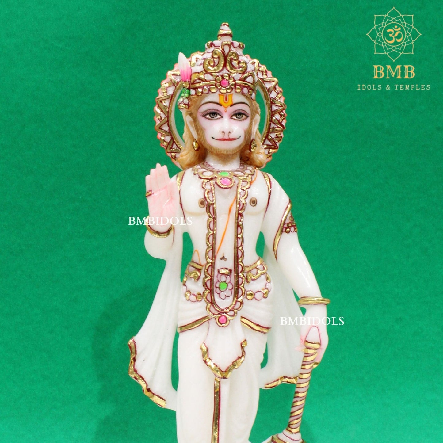 1feet Marble Hanuman Statue made in Makrana Marble
