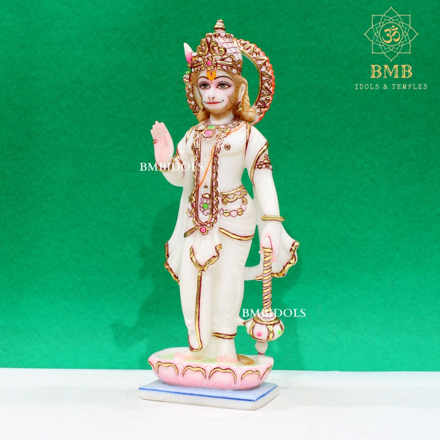 1feet Marble Hanuman Statue made in Makrana Marble