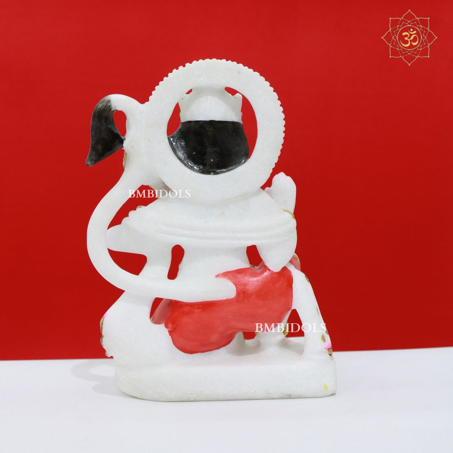 Ashirwad Marble Hanuman Statue in 9inches with Full Painting