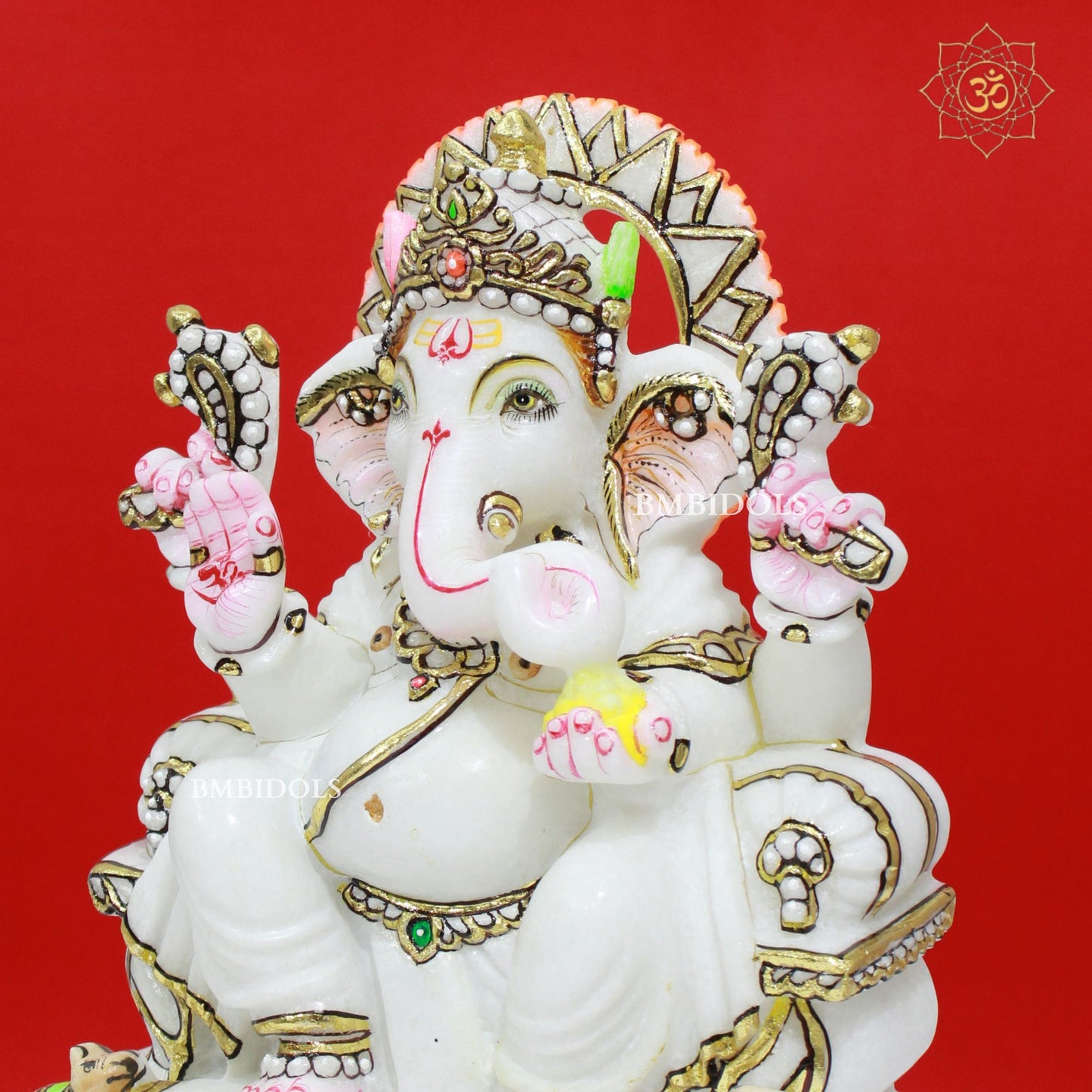 1feet Marble Ganpati Murti in Makrana Marble