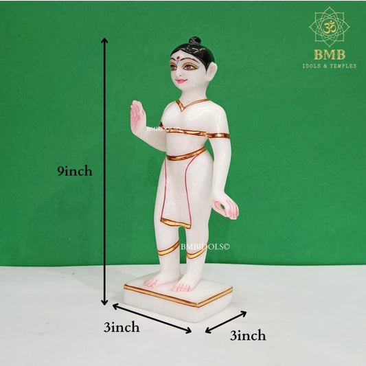 Iskcon Radha Krishna statue in Black and White stone