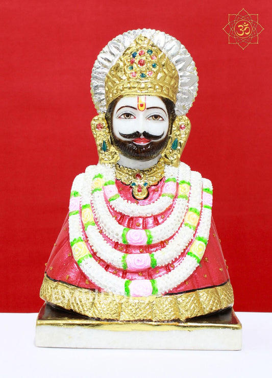 Marble Khatu Shyam Baba Statue Face for Home and Temples