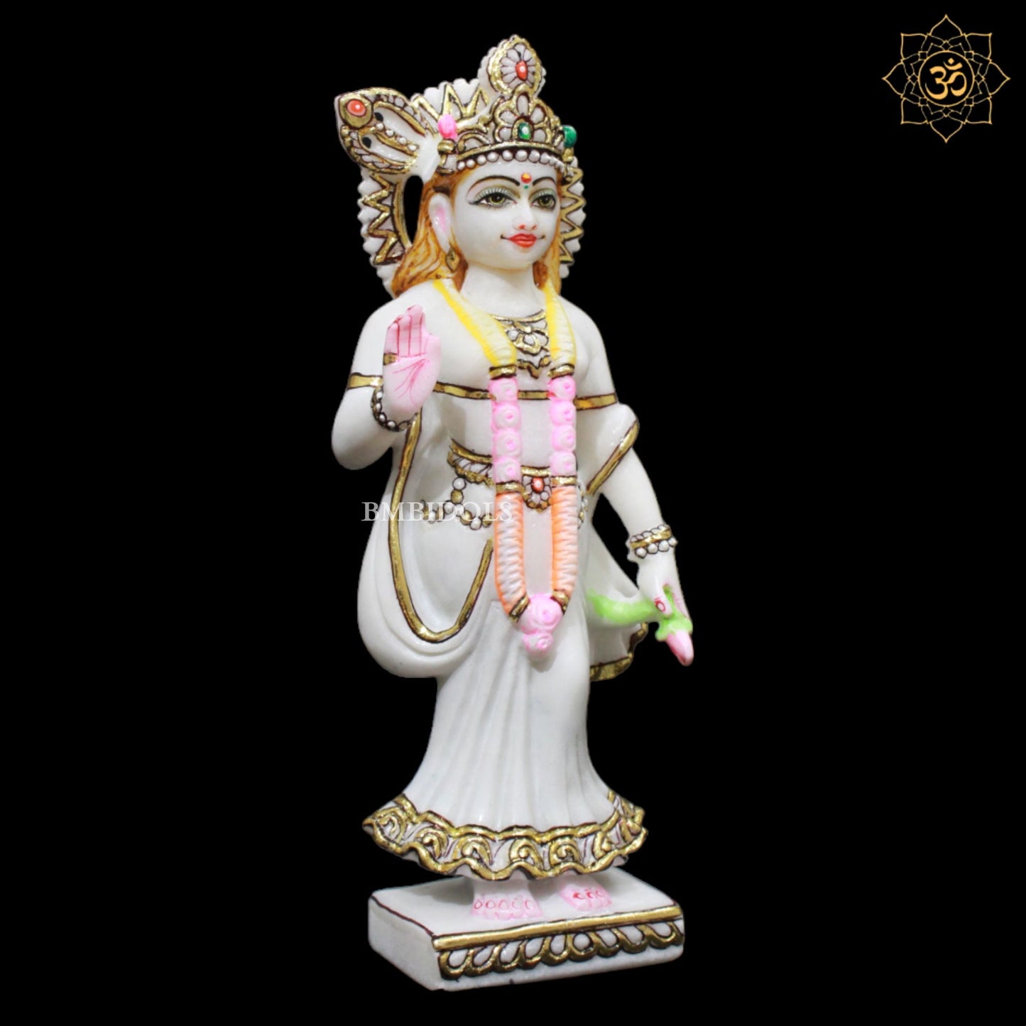 White Marble Radha Krishna Murti in Small Size for Homes