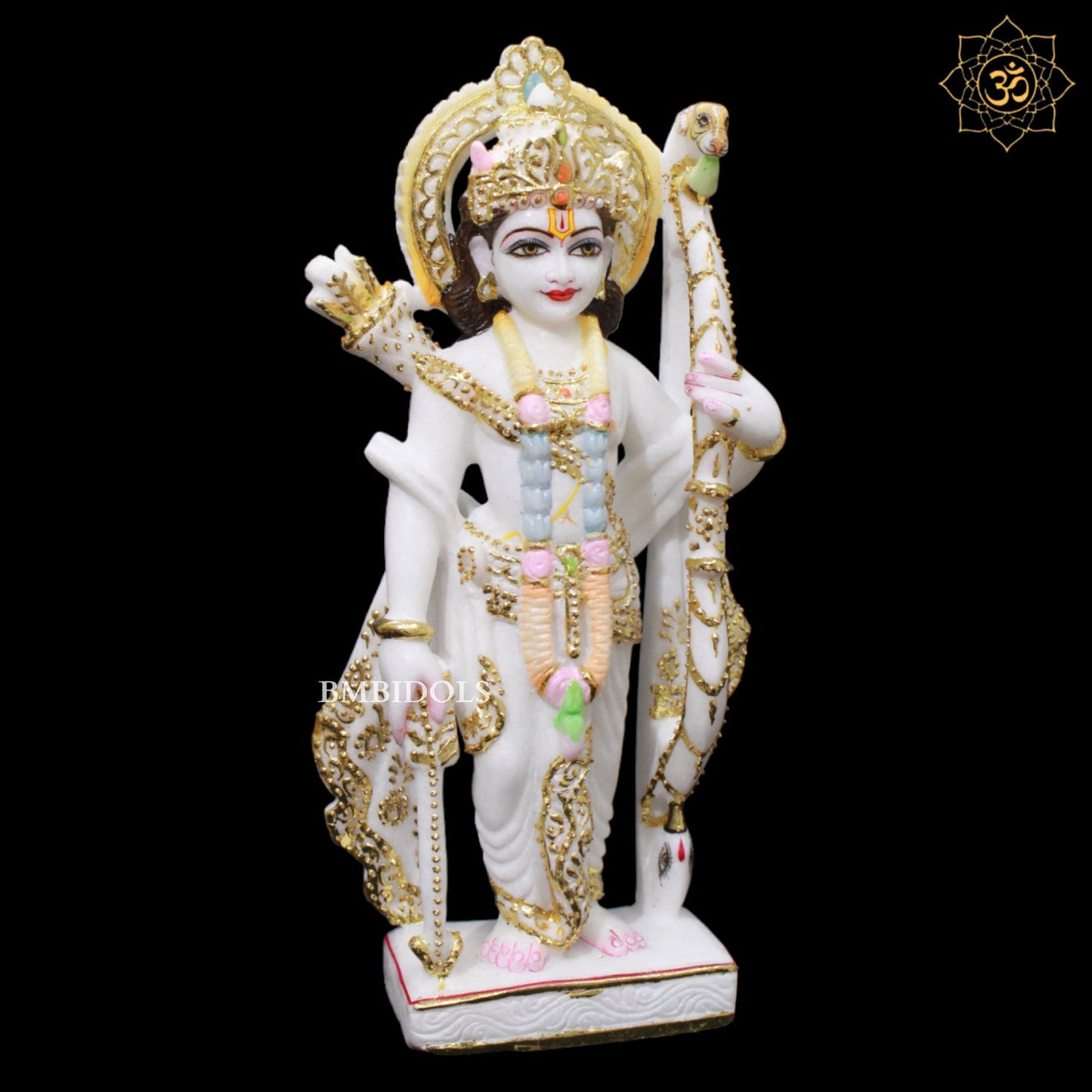 White Marble Ram Darbar Murti in 15inches in Amboze for Homes and Temples