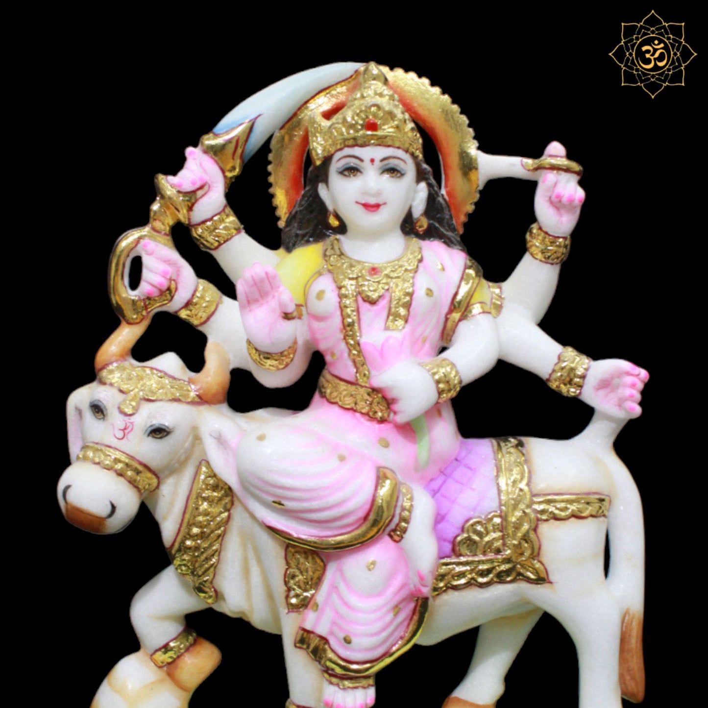 Marble Umiya Mata Murti in 1feet for Homes and Temples Makrana Marble