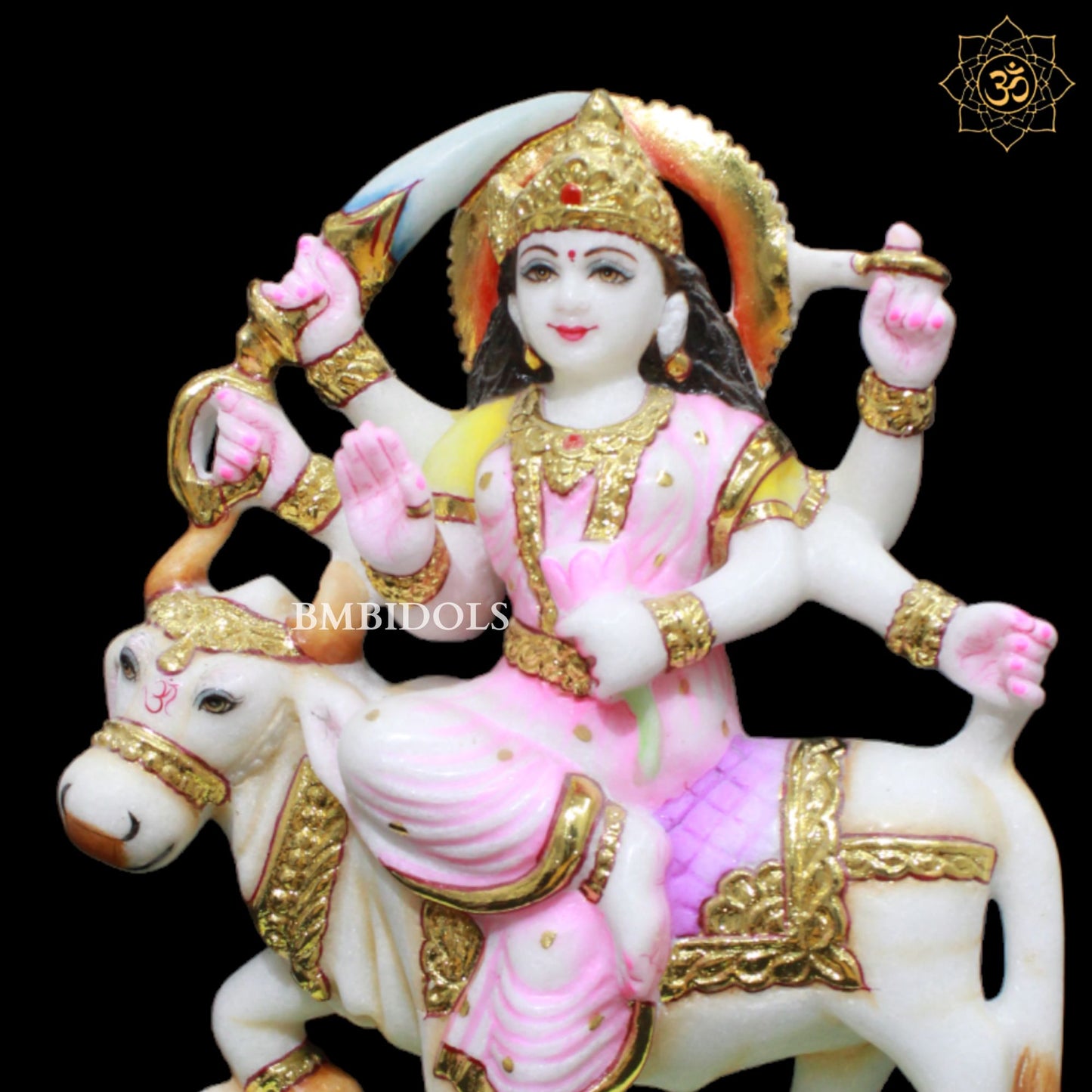 Marble Umiya Mata Murti in 1feet for Homes and Temples Makrana Marble