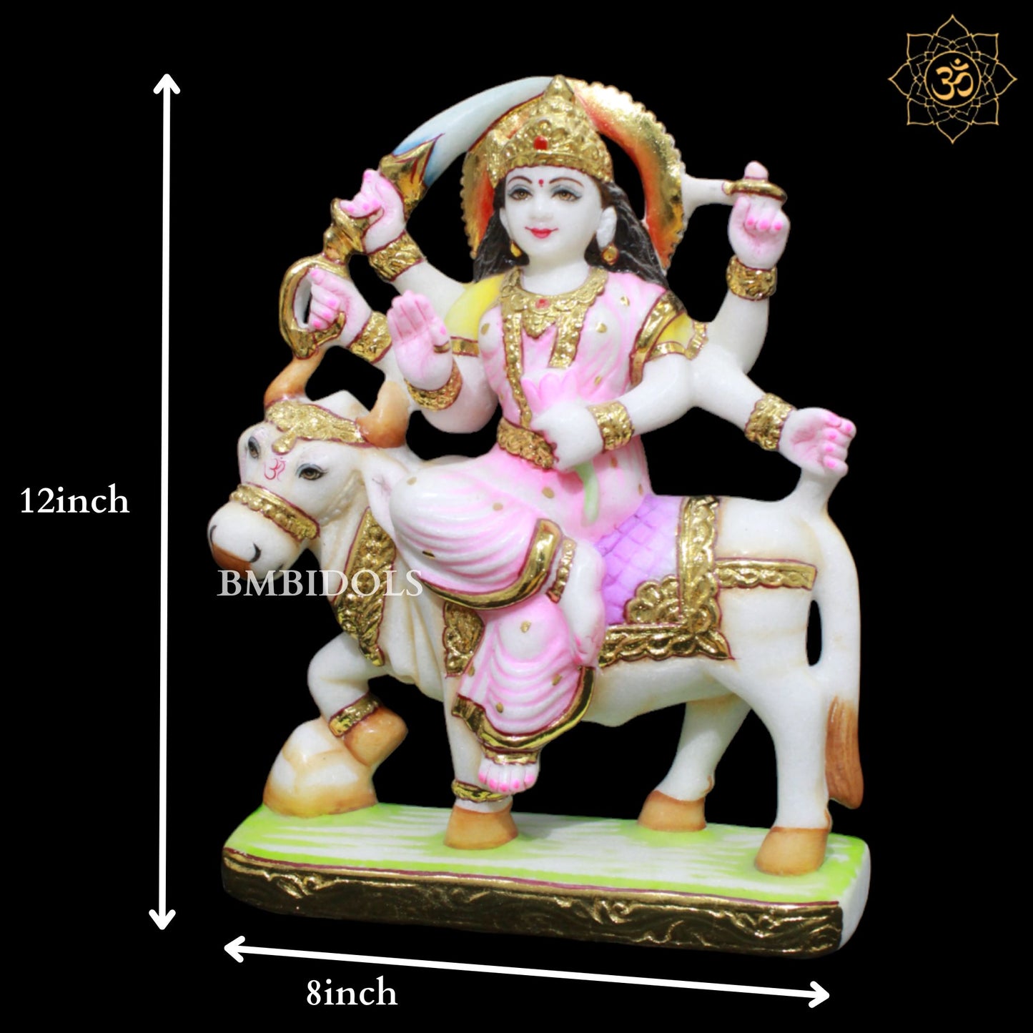 Marble Umiya Mata Murti in 1feet for Homes and Temples Makrana Marble