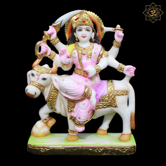 Marble Umiya Mata Murti in 1feet for Homes and Temples Makrana Marble