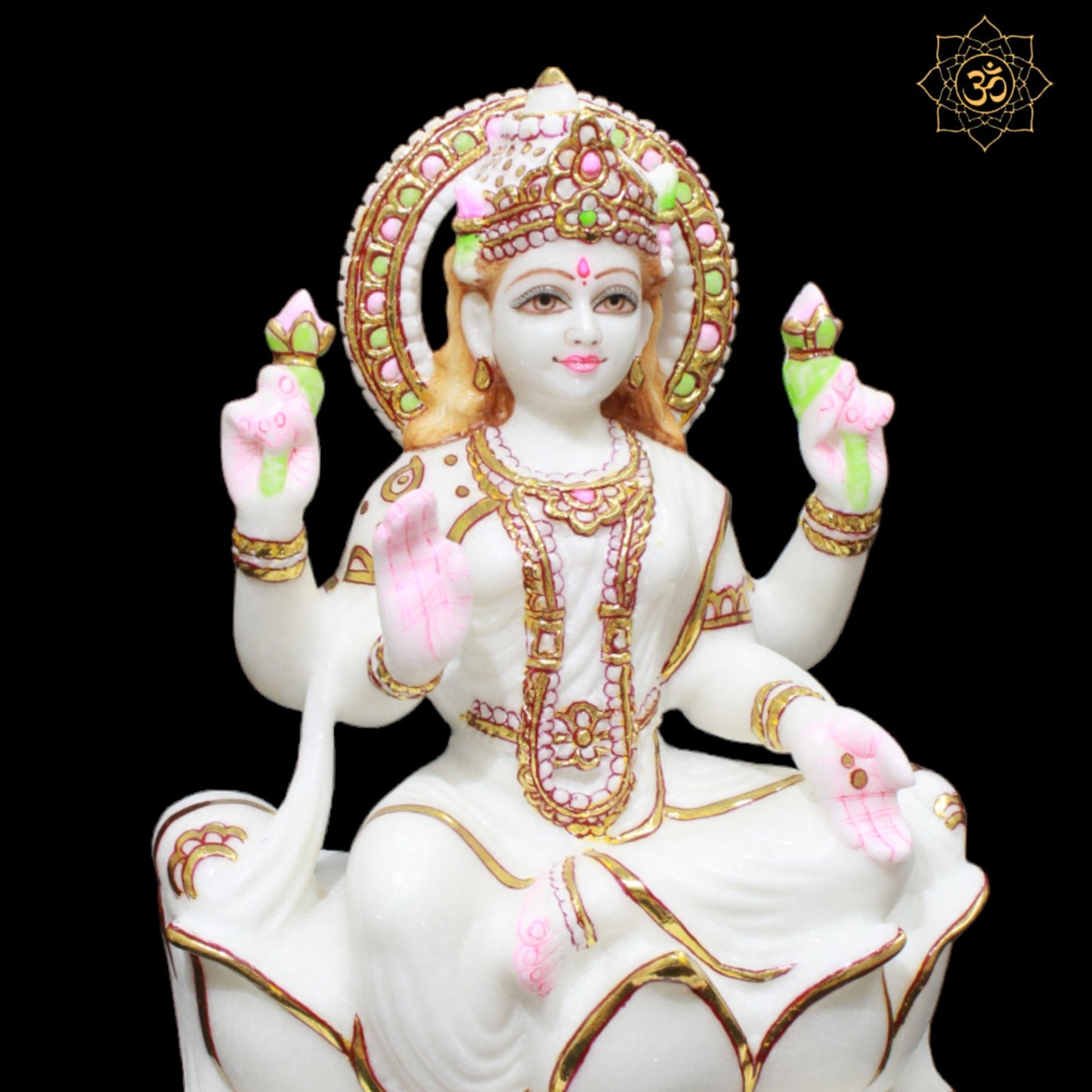 Marble Lakshmi Maa Murti for Homes and Temples in 1feet