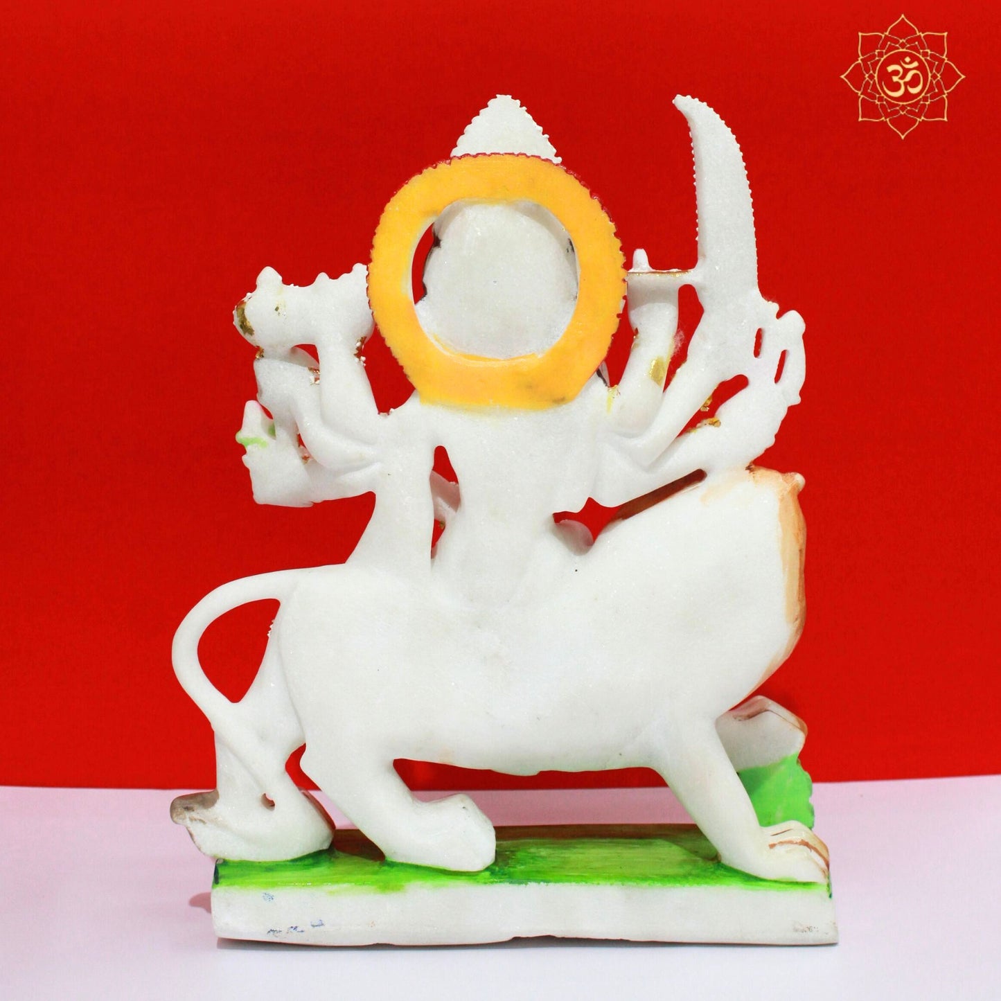 White Marble Durga Murti for Homes and Temples in 12inch