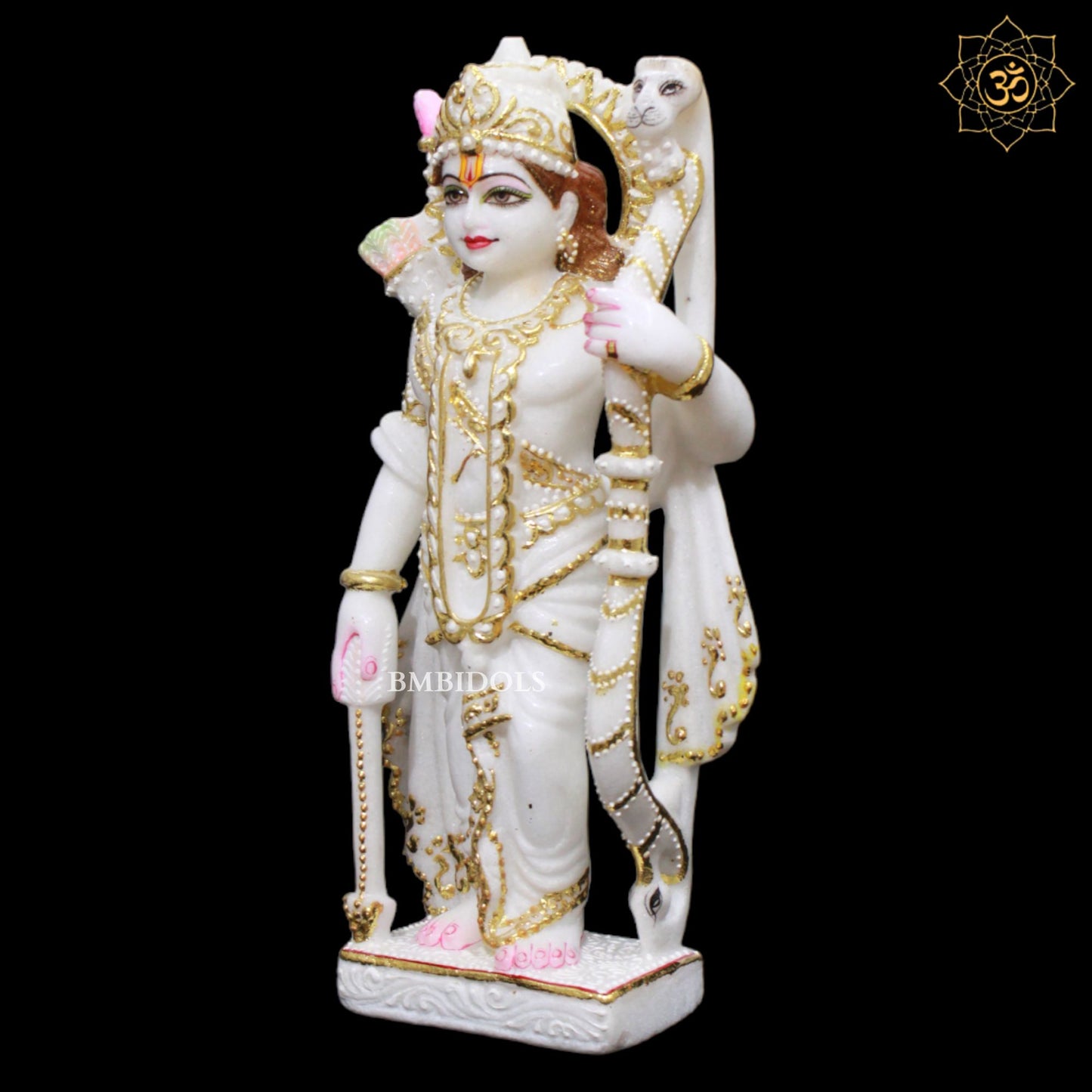 White Makrana Marble Ram Darbar Murti for Homes and Temples in 1feet