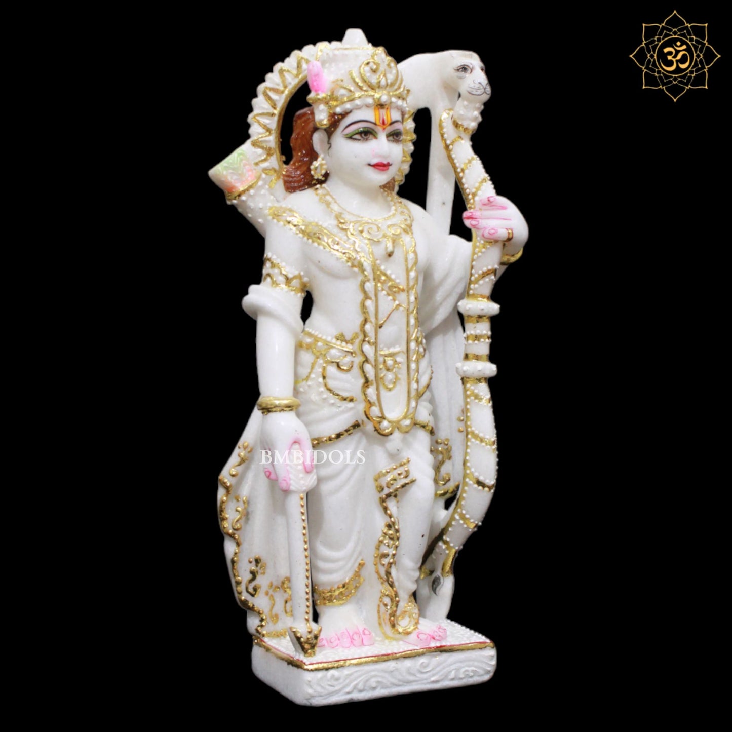 White Makrana Marble Ram Darbar Murti for Homes and Temples in 1feet