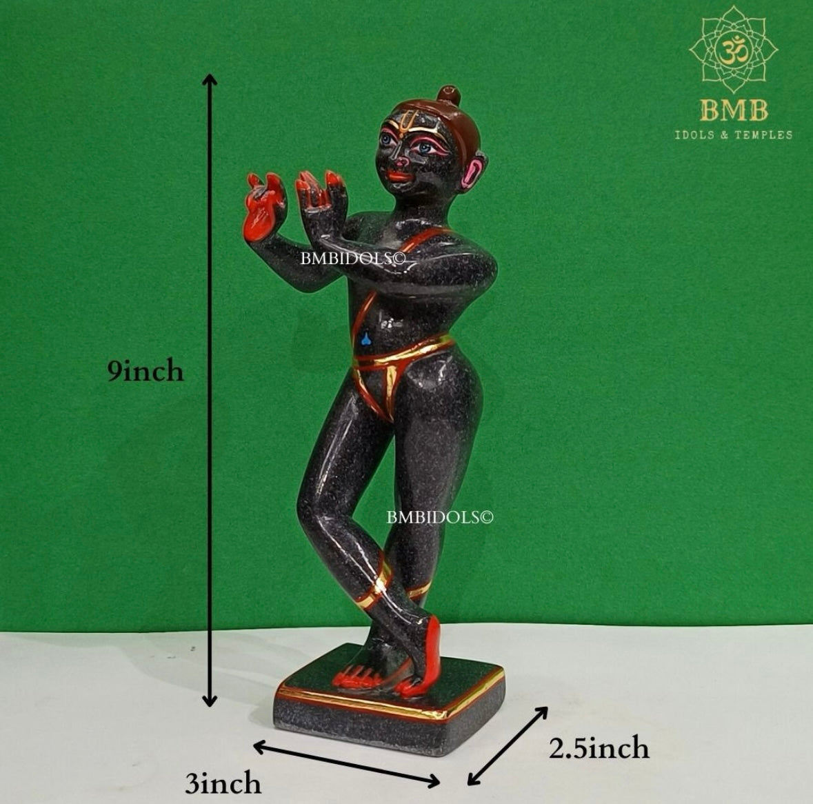 Iskcon Radha Krishna statue in Black and White stone
