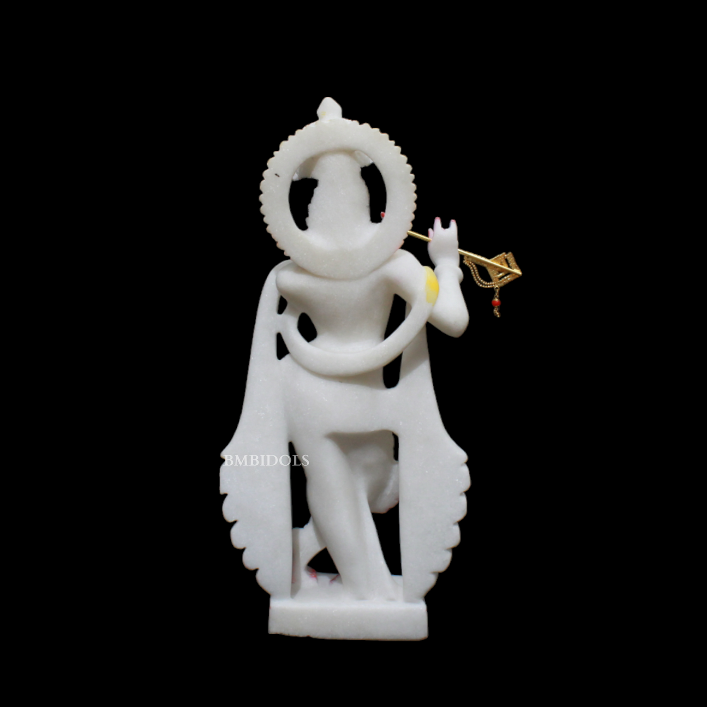 Pure White Marble Radha Krishna Murti made in Makrana Marble in 15inches