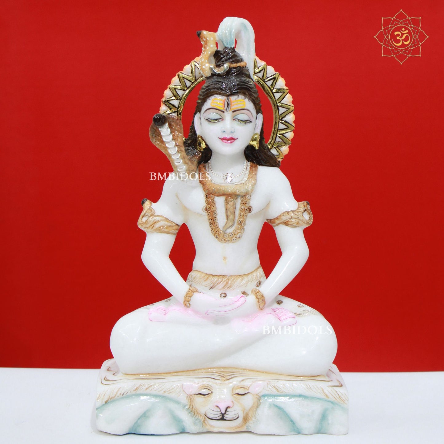 Marble Mahadev (Shiva) Statue in Meditation Posture in 12inches