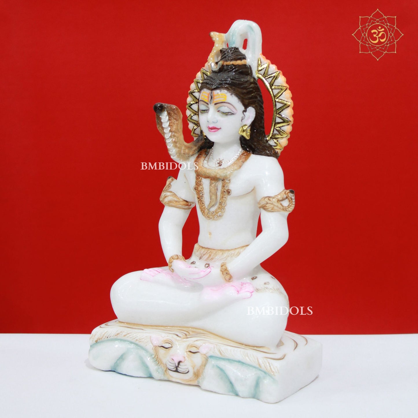 Marble Mahadev (Shiva) Statue in Meditation Posture in 12inches