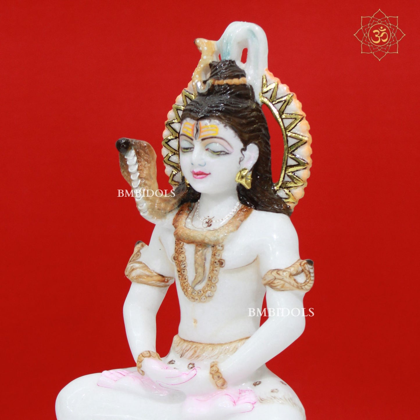 Marble Mahadev (Shiva) Statue in Meditation Posture in 12inches