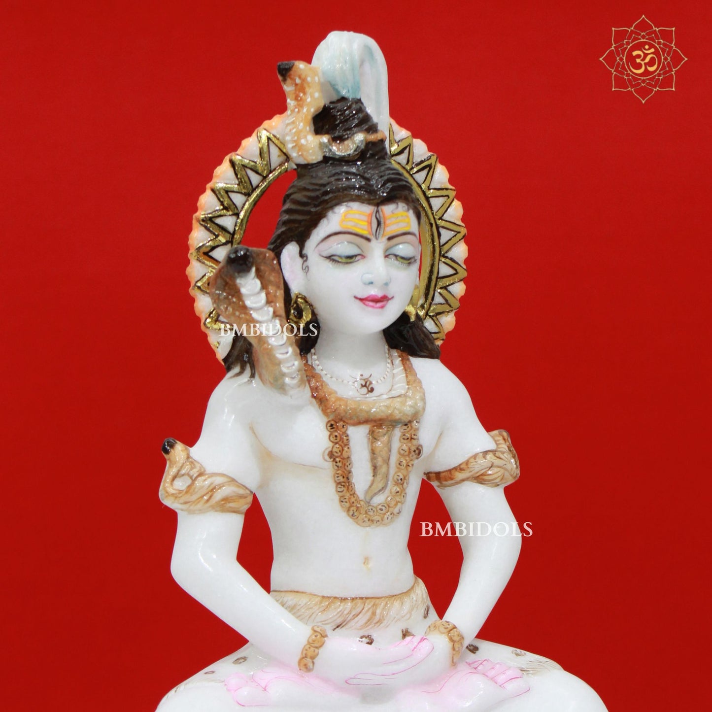 Marble Mahadev (Shiva) Statue in Meditation Posture in 12inches