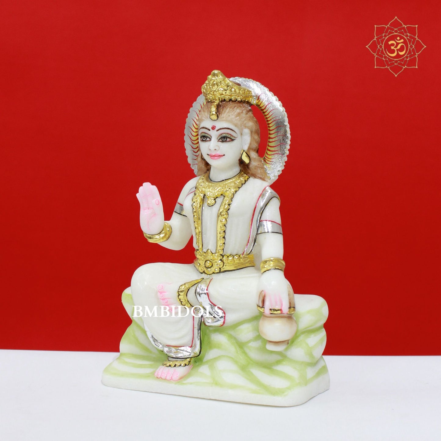 Lord Shiva and Parvati Marble Statue in 9inches for Home Temples