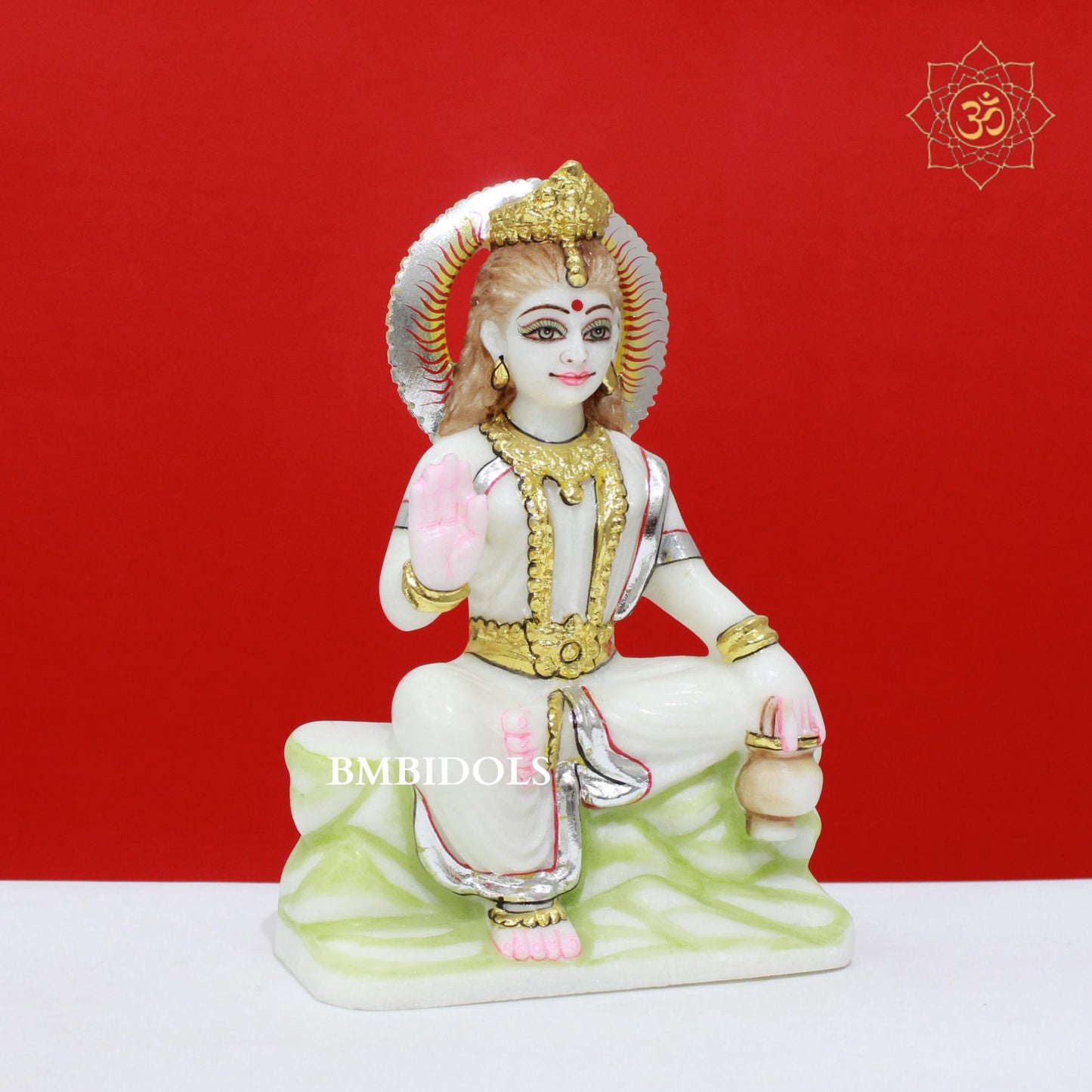 Lord Shiva and Parvati Marble Statue in 9inches for Home Temples