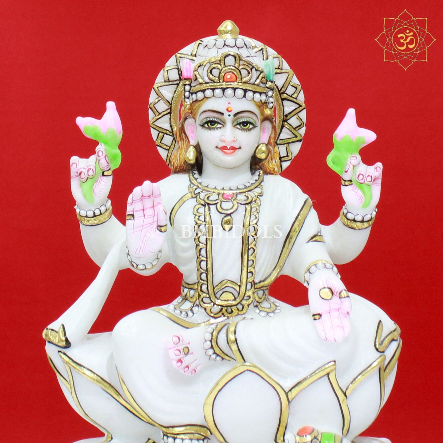 Marble Lakshmi Maa Idol made in Makrana Marble in 12inch