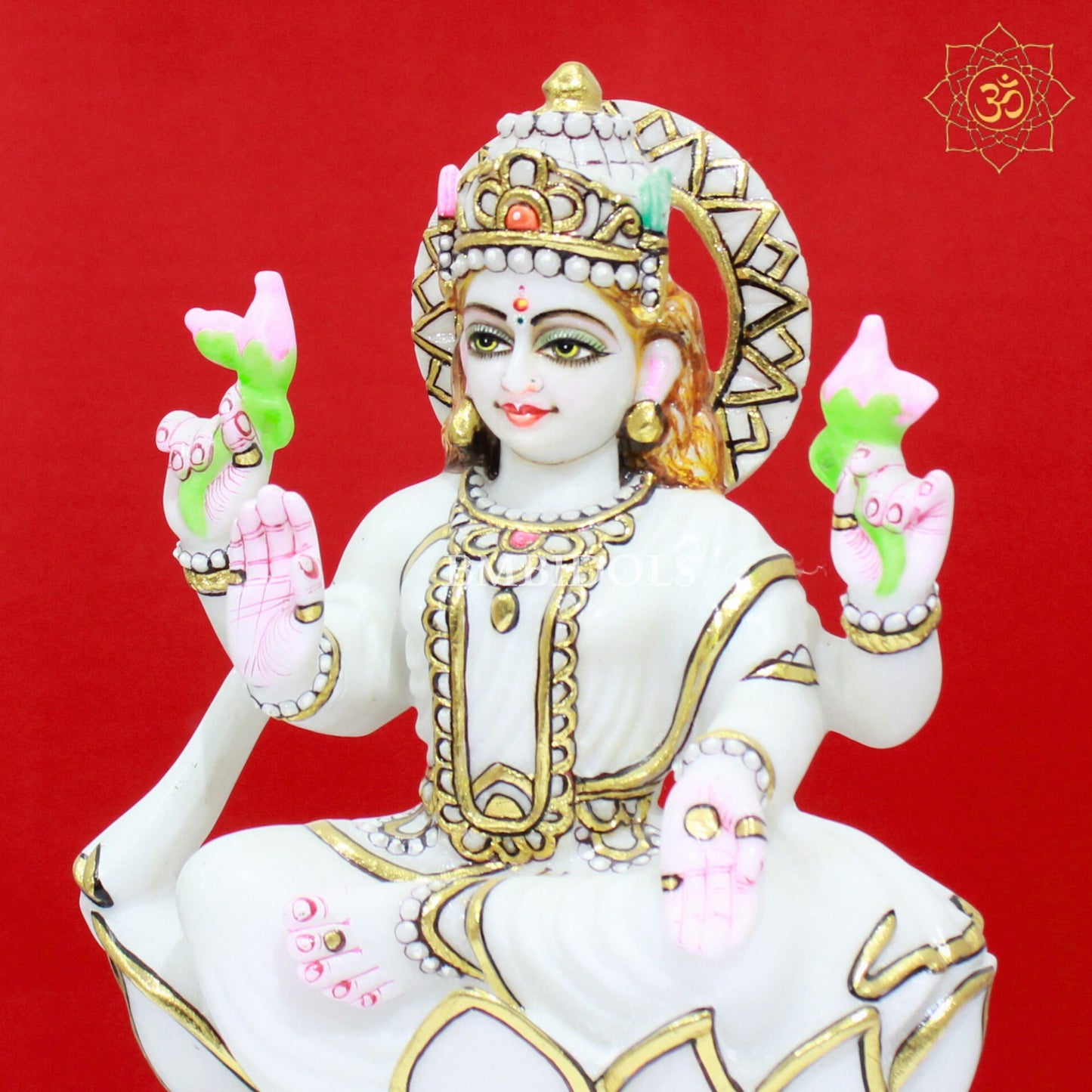 Marble Lakshmi Maa Idol made in Makrana Marble in 12inch