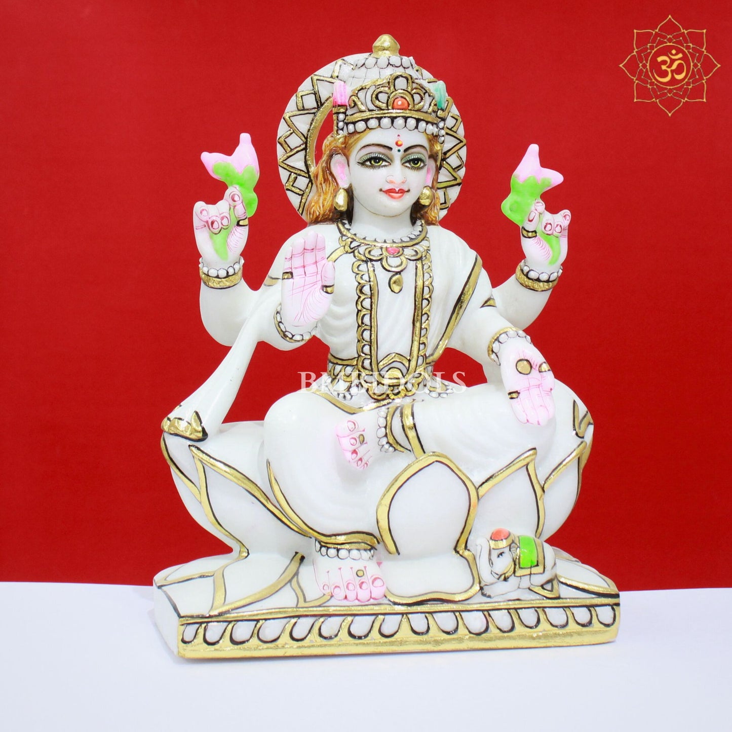 Marble Lakshmi Maa Idol made in Makrana Marble in 12inch