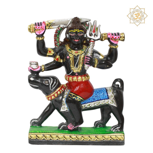 Black Kal Bhairav Murti in 12inches for Homes and Temples