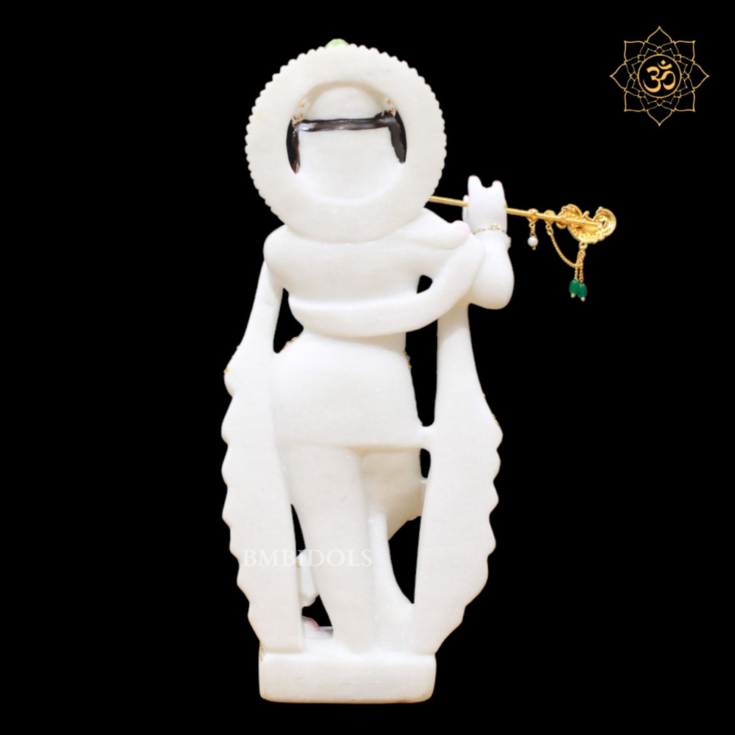 White Marble Radha Krishna Murti in Makrana Marble in 15inches