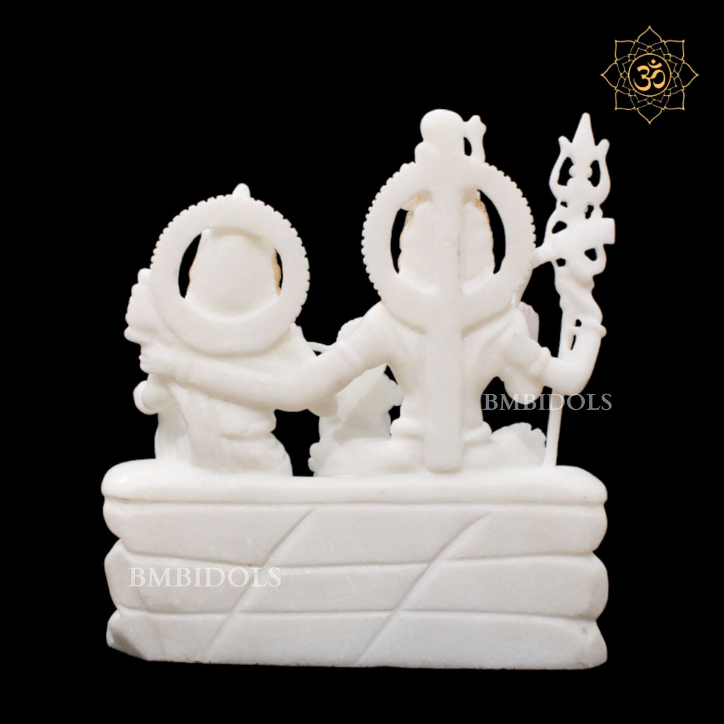 White Marble Shiv Parivar Murti for Homes and Temples in 12inches