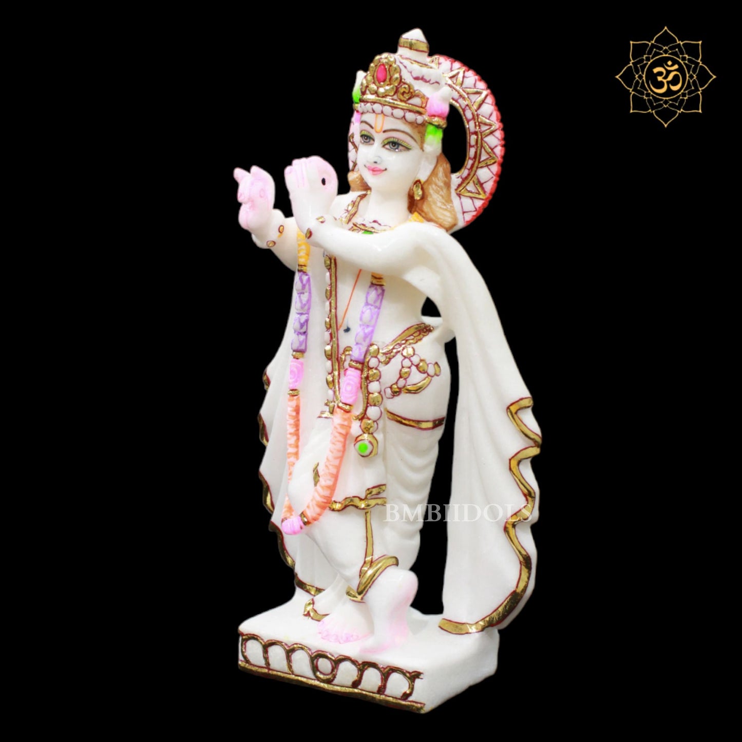 Marble Radha Krishna Murti in 1feet for Homes and Temples