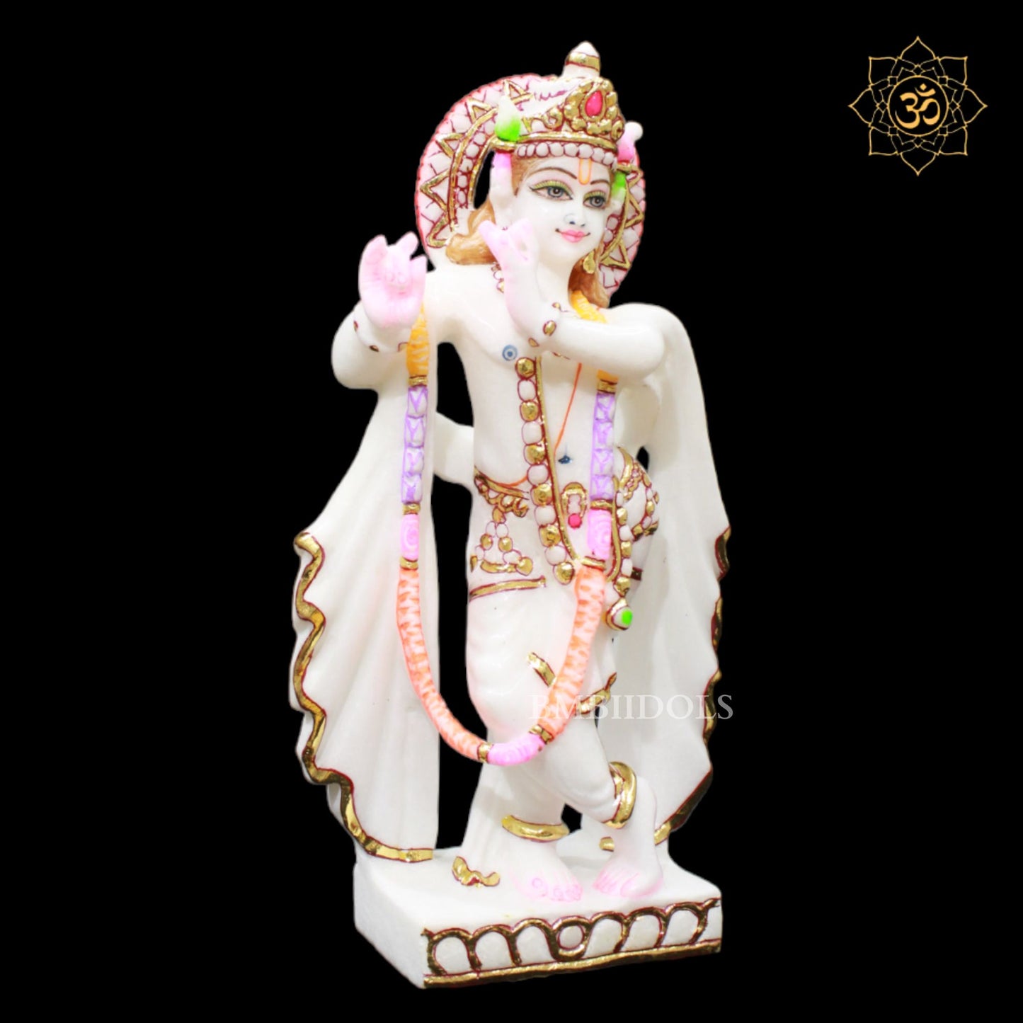 Marble Radha Krishna Murti in 1feet for Homes and Temples