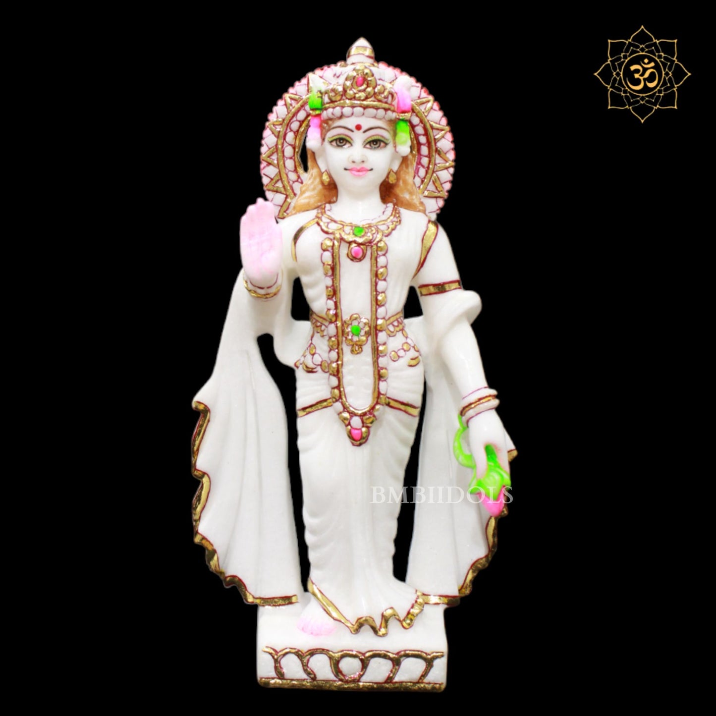 Marble Radha Krishna Murti in 1feet for Homes and Temples