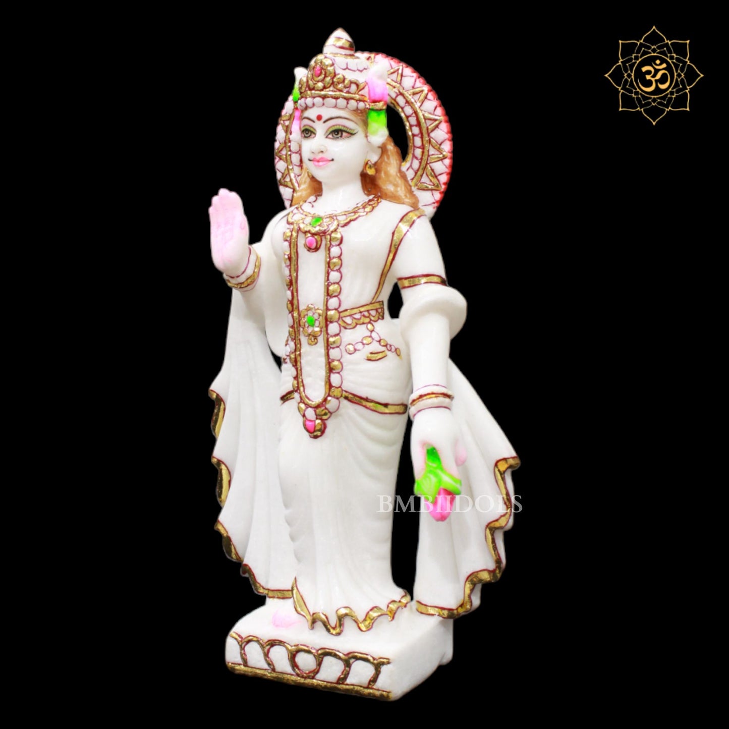 Marble Radha Krishna Murti in 1feet for Homes and Temples