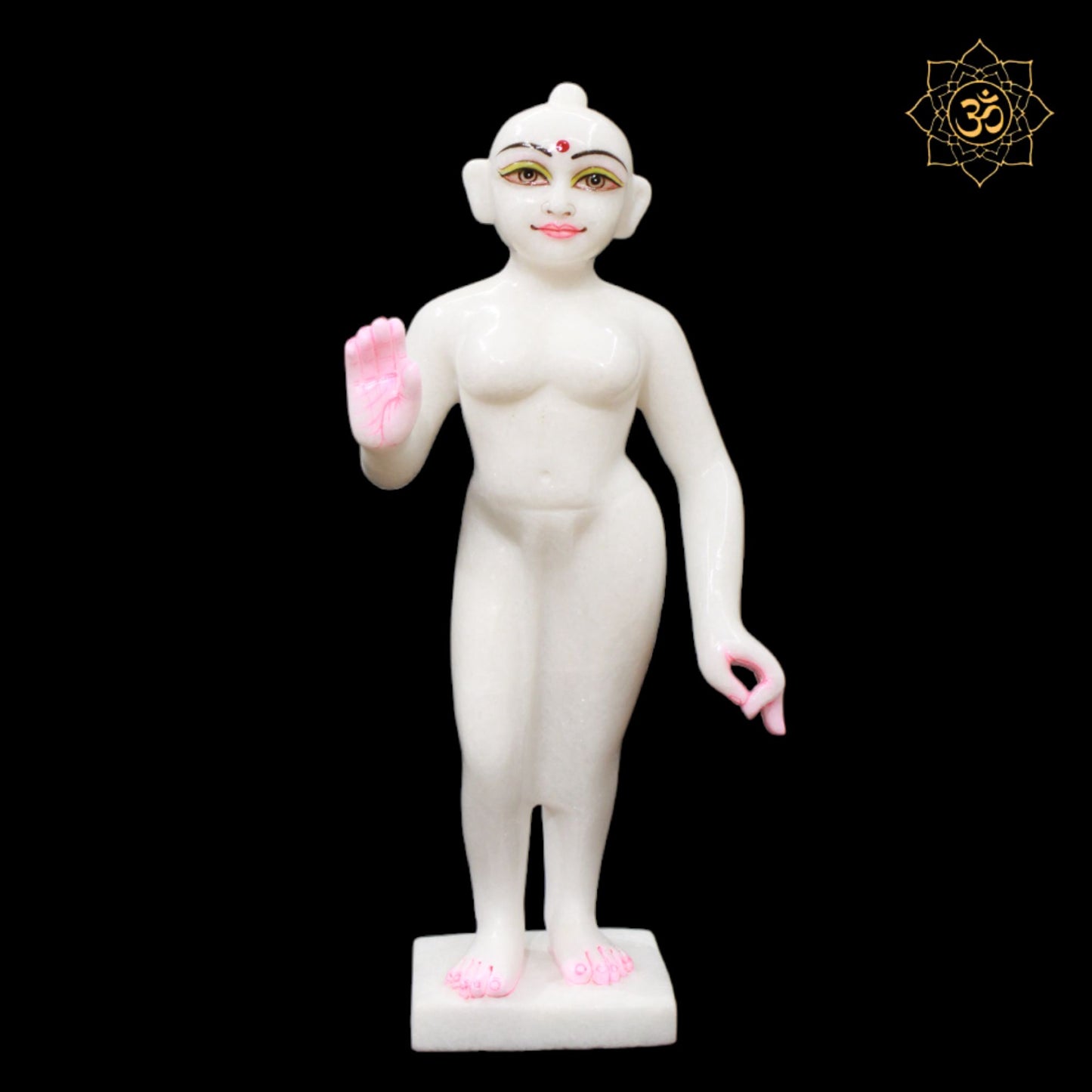White Marble Iskcon Radha Krishna Murti in 1feet for Home Temples