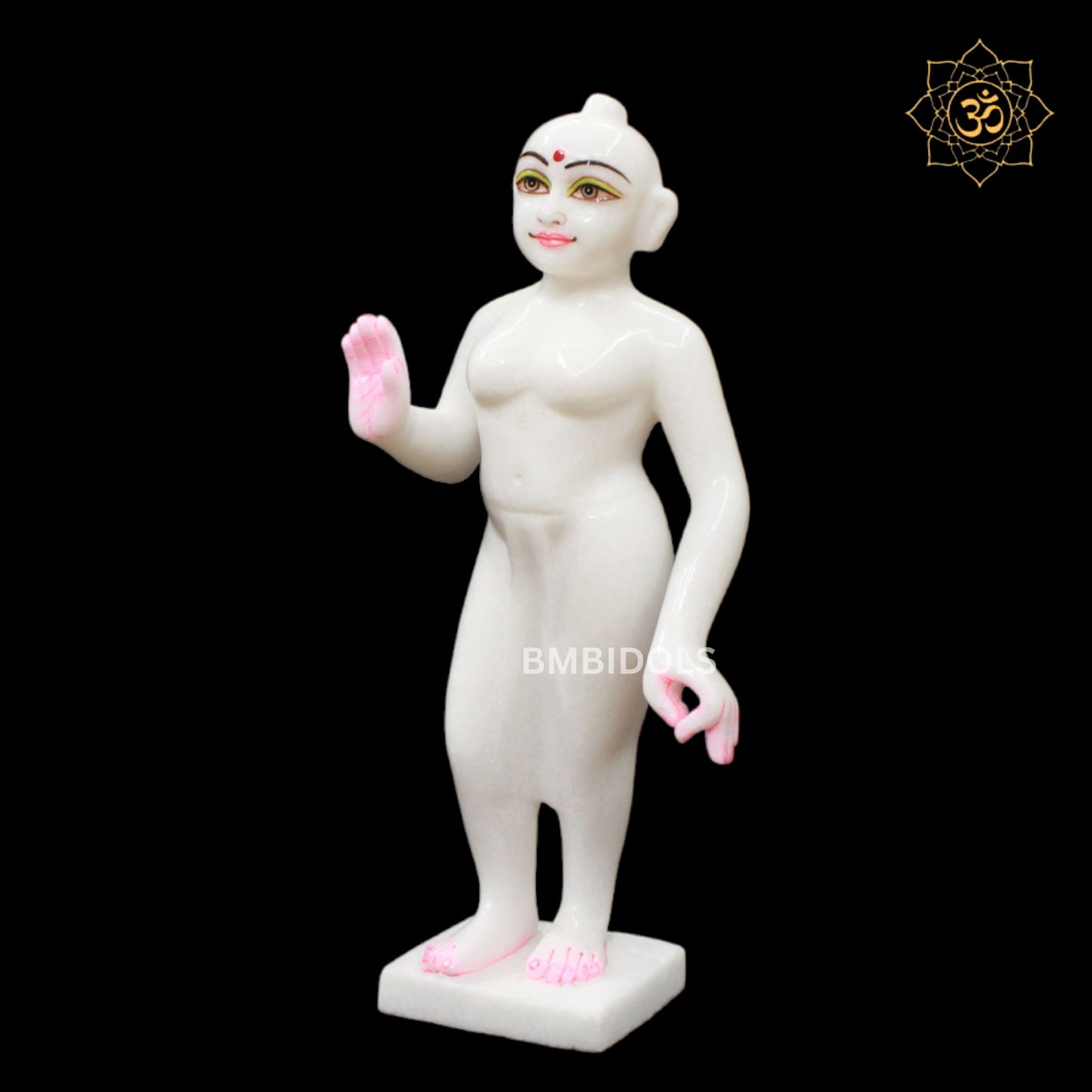 White Marble Iskcon Radha Krishna Murti in 1feet for Home Temples