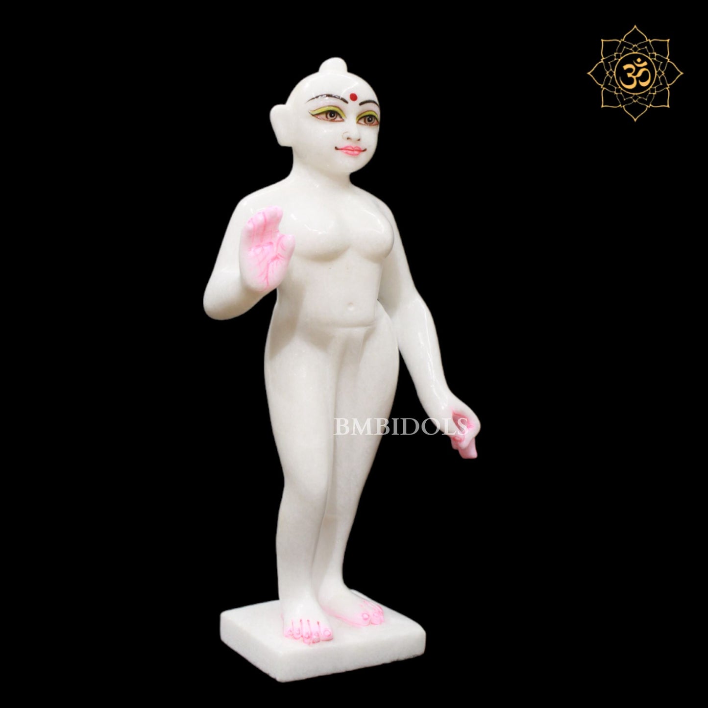White Marble Iskcon Radha Krishna Murti in 1feet for Home Temples
