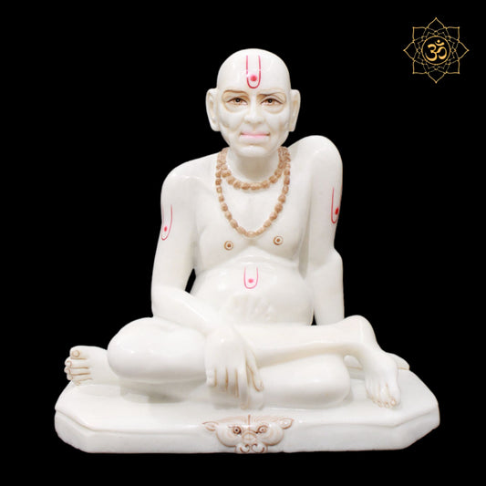 Marble Swami Samarth Murti in Makrana Marble in 12inches