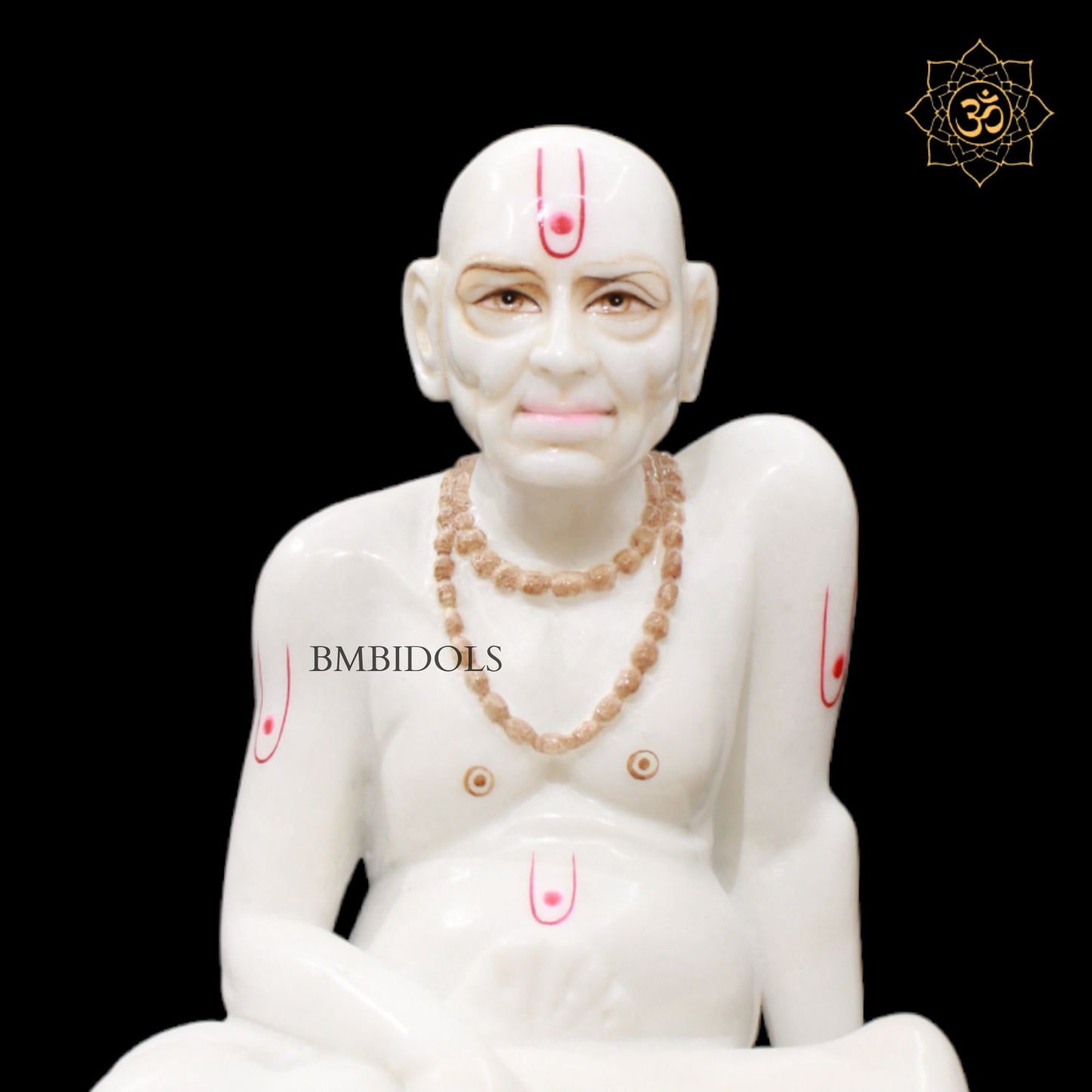 Marble Swami Samarth Murti in Makrana Marble in 12inches