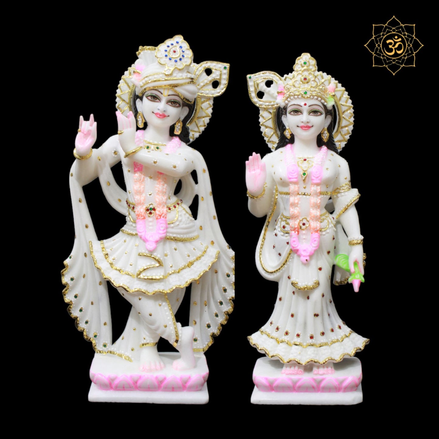 1.5feet Marble Radha Krishna Murti made in Makrana Marble