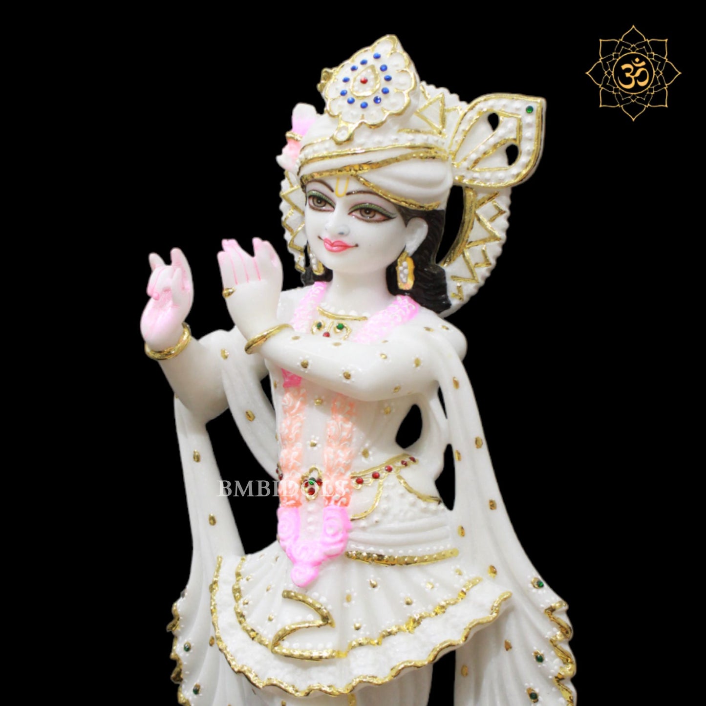 1.5feet Marble Radha Krishna Murti made in Makrana Marble