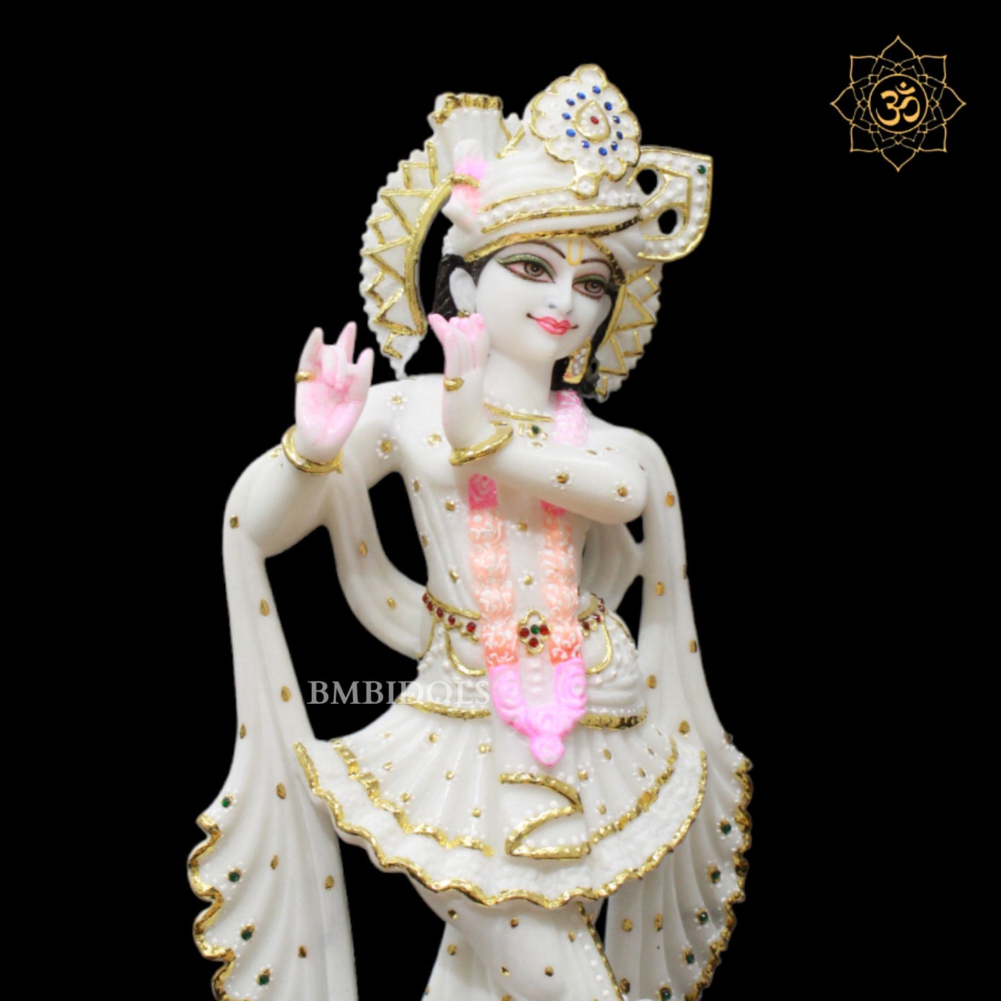 1.5feet Marble Radha Krishna Murti made in Makrana Marble