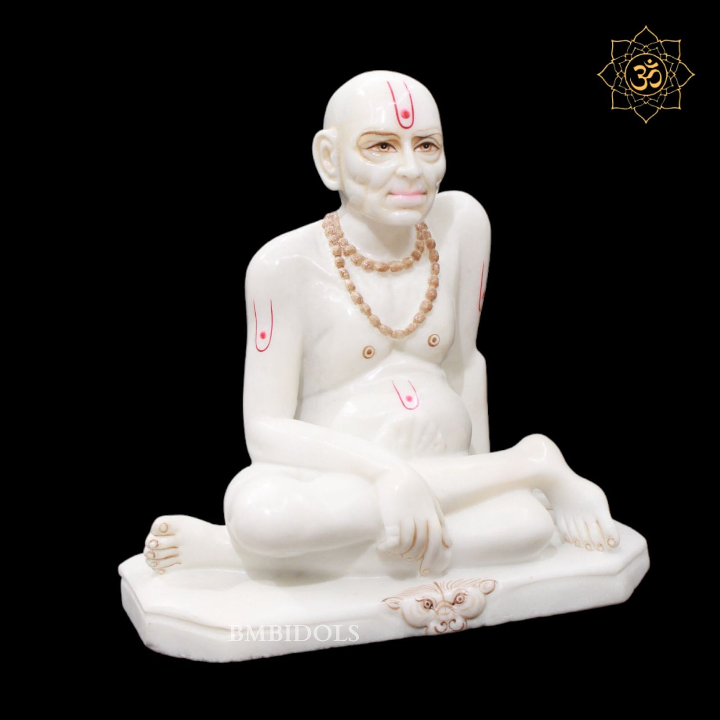 Marble Swami Samarth Murti in Makrana Marble in 12inches