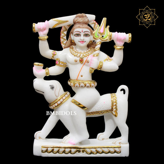 Marble Kal Bhairav (Bheru) Baba Murti for Home or Mandir