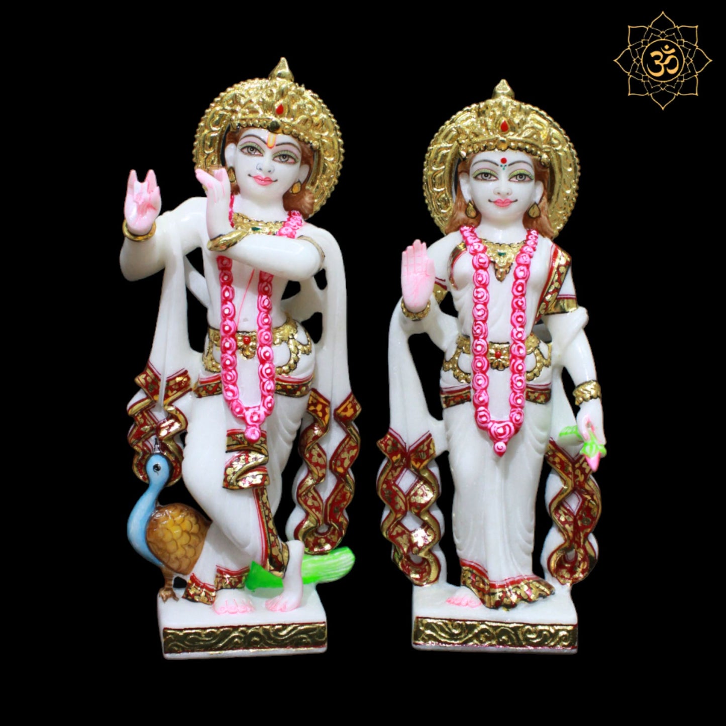 Majestic Marble Radha Krishna Murti made in Makrana Marble in 1feet